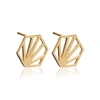 RACHEL JACKSON LONDON Serenity Hexagon Stud Earrings Gold