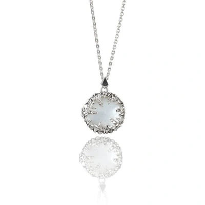 Gucci Ivory Pearl Silver Locket In Metallic
