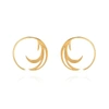 Gucci Duck Feather Hoop Earrings Gold Vermeil