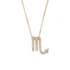 Latelita London Zodiac Star Sign Pendant Necklace Rose Gold Scorpio In Pendant