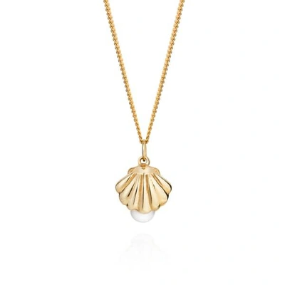 Gucci Shell And Pearl Necklace Gold