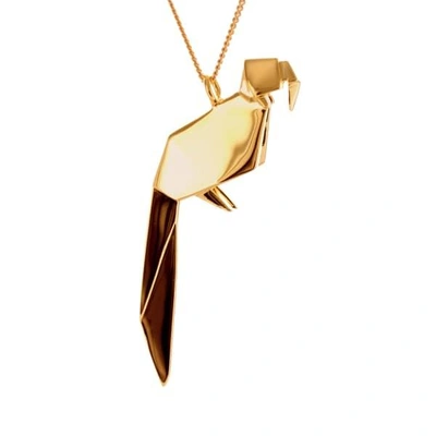 Gucci Parrot Necklace Sterling Silver Gold Plated