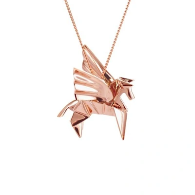 Gucci Pegazus Necklace Pink Gold Plated