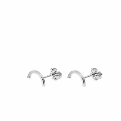 Myia Bonner Silver Mini Arc Stud Earrings