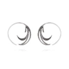 Gucci Duck Feather Hoop Earrings Silver