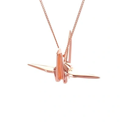 Gucci Crane Necklace Rose Gold