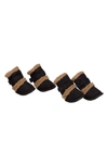 PET LIFE PET LIFE FAUX SHEARLING & SUEDE "DUGGZ" DOG SHOES