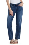 Hint Of Blu Clever High Waist Slim Straight Leg Jeans In Felicity Blue