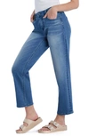 Hint Of Blu Effortless High Waist Boyfriend Jeans In City Blue