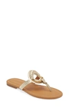 See By Chloé Hana Metallic Flip Flop In Light Gold