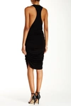 Go Couture Racerback Ruched Sheath Dress In Black
