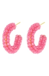 AYOUNIK BEADED HOOP EARRINGS