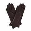 GIZELLE RENEE Arabella Black Leather Gloves With Black Cashmere