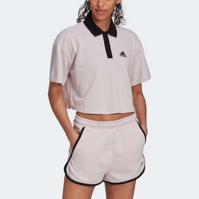 Adidas Originals Women's Adidas Cropped Piqué Polo Shirt In Multi