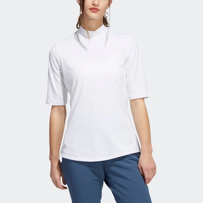 Adidas Originals Women's Adidas Essentials Mock Polo Shirt In White