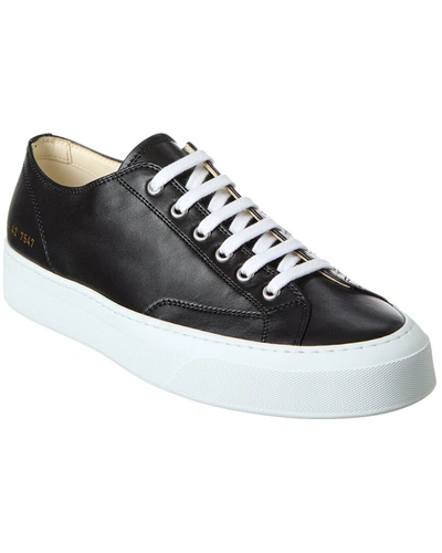 Common Projects Tournament Leather Sneakers In Black