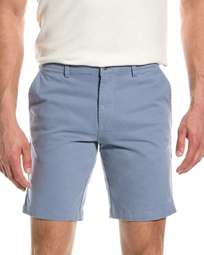 Slate & Stone Stretch Cotton Twill 9" Chino Shorts In Blue