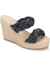 Kenneth Cole New York Women's Footwear Olivia Braid Espadrille Wedge Sandals Women's Shoes In Black