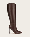 Veronica Beard Lisa Leather Stiletto Boots In Espresso