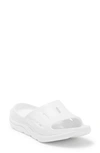 Hoka Womens  Ora Recovery Slide 3 In White/white