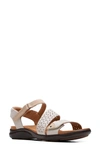 Clarks Kitly Way Sandal In White Leather