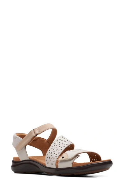 Clarks Kitly Way Sandal In White Leather