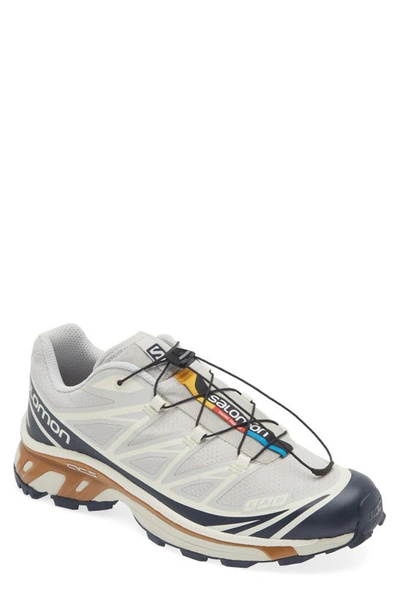 Salomon Xt-6 Advanced Sneakers In Lunar Rock/dark Sapphire/rubber