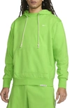 Nike Men's Standard Issue Dri-fit Pullover Basketball Hoodie In Action Green/ Pale Ivory
