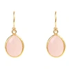 Latelita London Petite Drop Earring Rose Quartz Gold In Drop