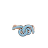 GUCCI 1986 WIGGLE WIGGLE KNOT BABY BLUE & ROSE