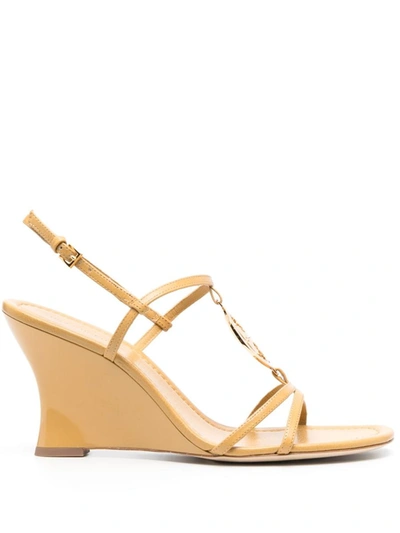 Tory Burch Capri Miller Wedge Sandal In Beige