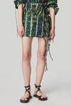 Altuzarra Hilaree Tie-dyed Stretch-cotton Mini Wrap Skirt In Gekko
