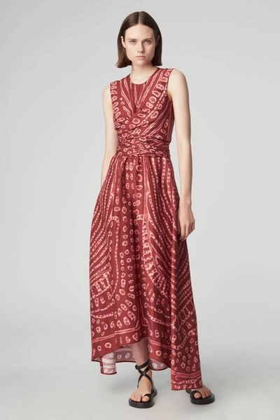 Altuzarra Women's Penny Sleeveless Printed Maxi Dress In Currant