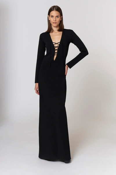 Altuzarra Fornal Knit Maxi Dress In Black