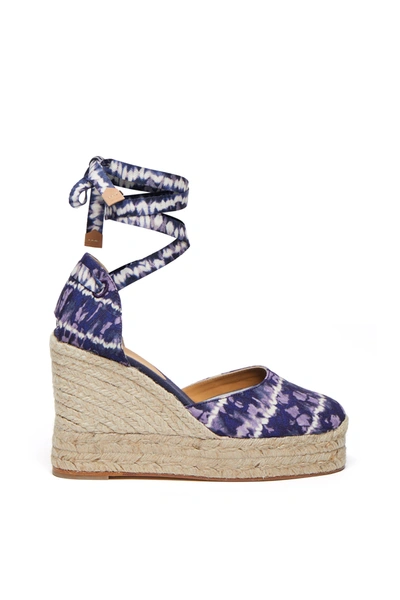 Altuzarra Carina Canvas And Jute Espadrilles In Berry Blue