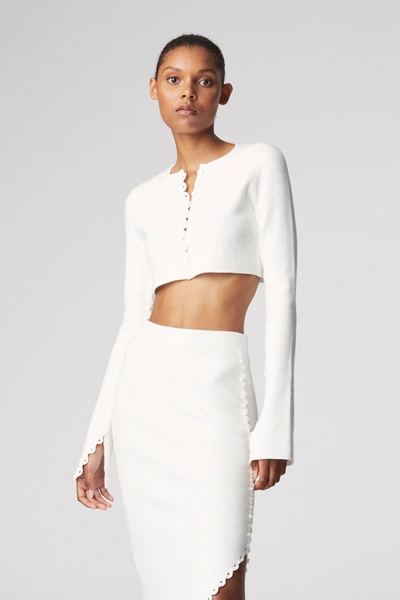 Altuzarra Haruni Buttoned Cropped Cardigan In Natural White