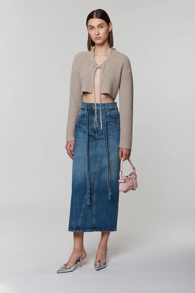 Altuzarra Robinson High-rise Denim Midi Skirt In Washed Denim