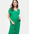 Michael Stars Draya Gauze V-neck Top In Pomodoro