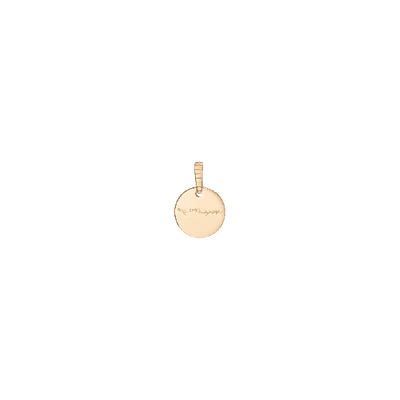 Aurate New York Story In Gold Engraved Pendant In White