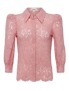 L Agence Andrea Lace Button-front Blouse In Rose Tan