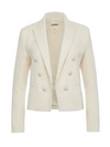 L Agence Brooke Tweed Blazer In Ecru