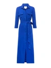 L Agence Cameron Linen Shirt Dress In Surf Blue