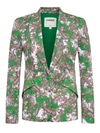 L'agence Chamberlain Blazer In Grass Green Multi Small Paisley