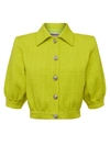 L Agence Cove Crop Short Sleeve Jacket Lime 00 In Lime