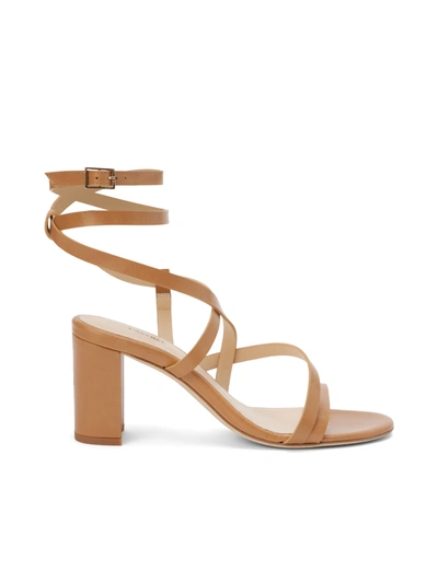 L Agence Emily Strappy Wraparound Sandal In Tan