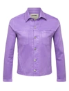 L Agence Janelle Slim Coated Denim Jacket In Orchid Coated