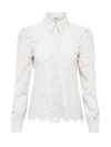 L Agence Jenica Lace Button-down Blouse In Ivory