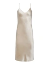 L Agence Jodie V-neck Silk Slip Dress In Champagne