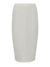 L Agence Julie Tailored Pencil Skirt In Ecru/gold