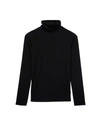 L Agence Lani Long-sleeve Turtleneck Top In Black